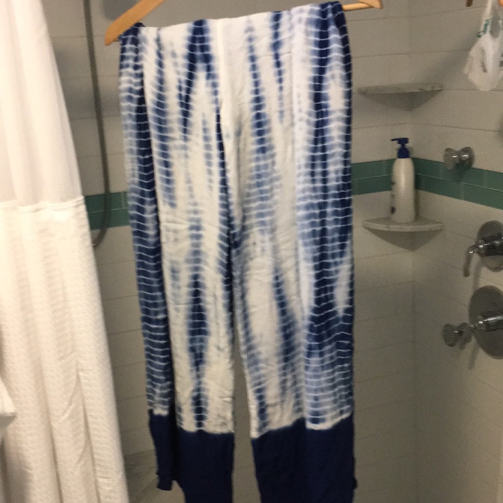 Large wide leg cotton tie dye summer pants